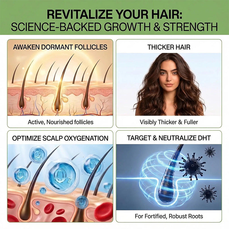 2Pcs Batana Oil & Rosemary Roll-On Hair Growth Serum—Precision Care for The Scalp and Beard