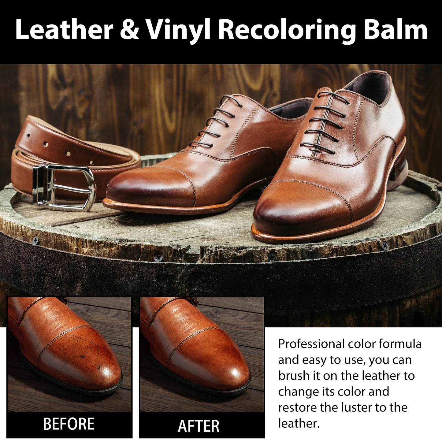 Furniture Leather Repair Kit – Repair and Revitalize Worn or Faded Leather