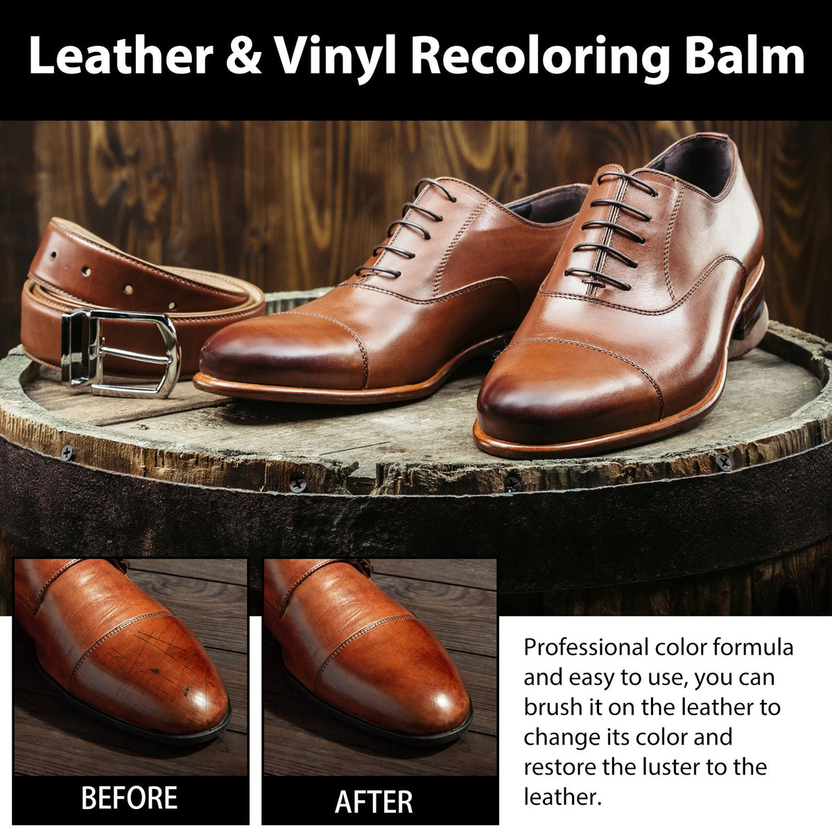 Furniture Leather Repair Kit – Repair and Revitalize Worn or Faded Leather