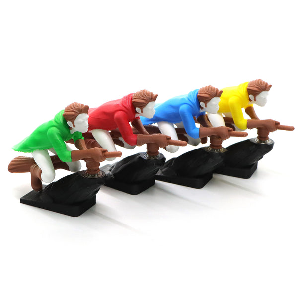 4Pcs Broomstick Dashboard Ornament, Motion-Activated Drifting
