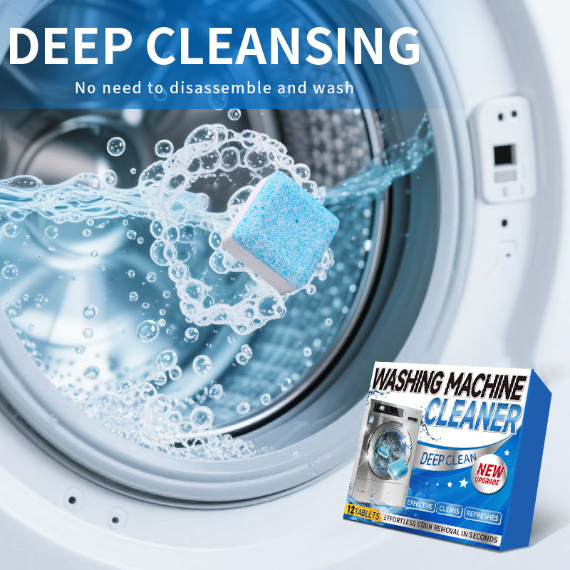 12Pcs Washing Machine Cleaner Tablets - Deep Cleans & Descaler