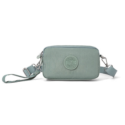 Small Casual Crossbody Bags Triple Zip Clutch Wallet Waterproof Lightweight