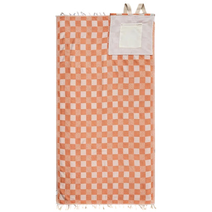 2-in-1 Convertible Towel & Backpack with Inner Zip Pocket & Sand-Repelling Fabric