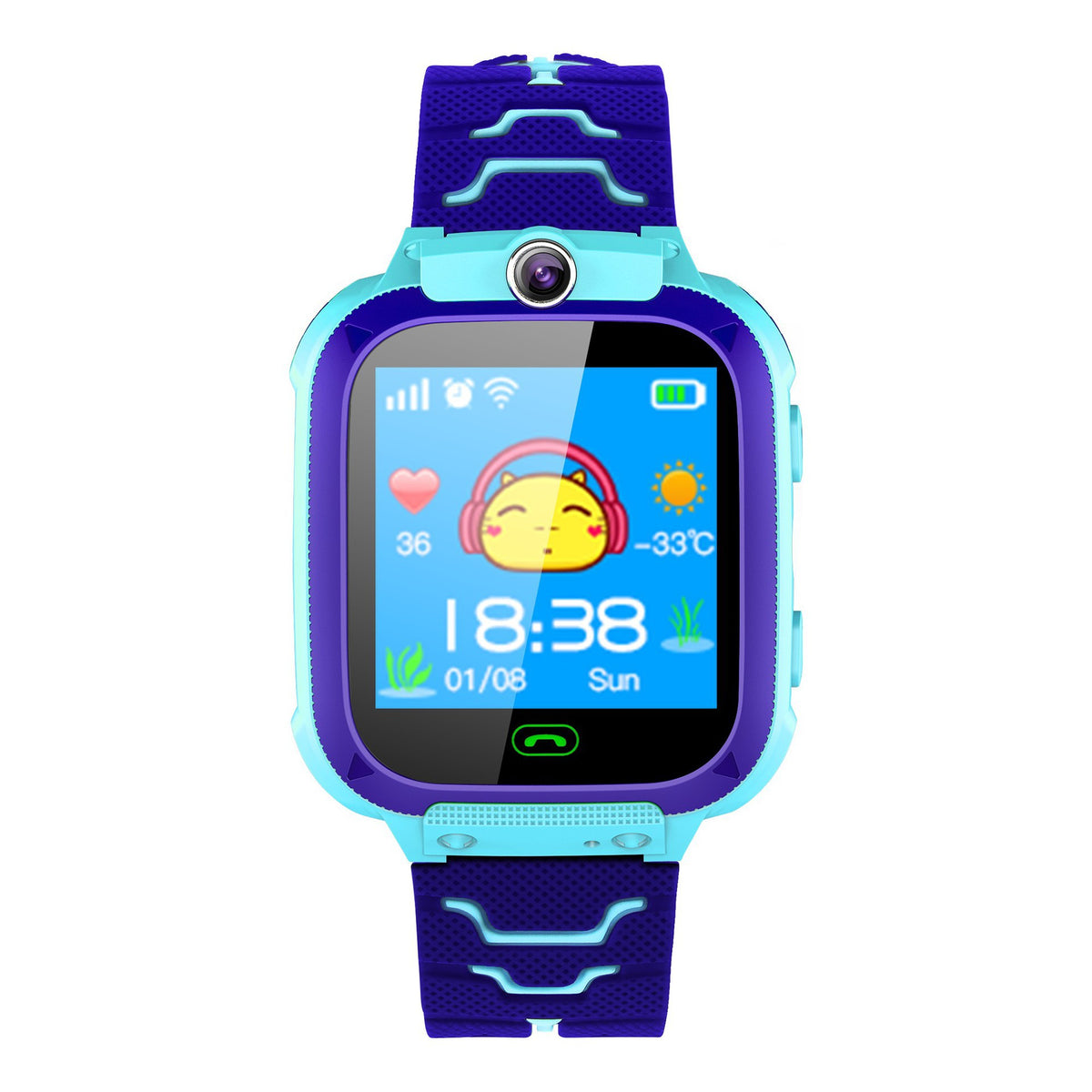 Kids Smart Watch, LBS Positioning SOS Call Watch with Remote Control Camera and Voice Chat
