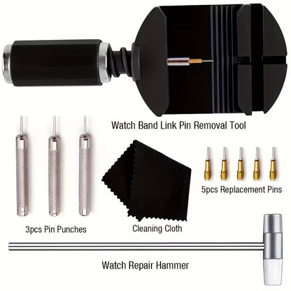 Watch Link Removal Tool Kit, Watch Band Strap Chain Pin Remover Repair Tool Kit
