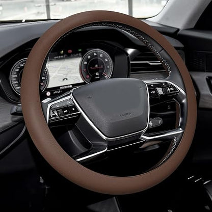 Silicone Car Steering Wheel Protective Cover, 33-40 CM Anti-Slip Soft Comfortable Steering Wheel Cover