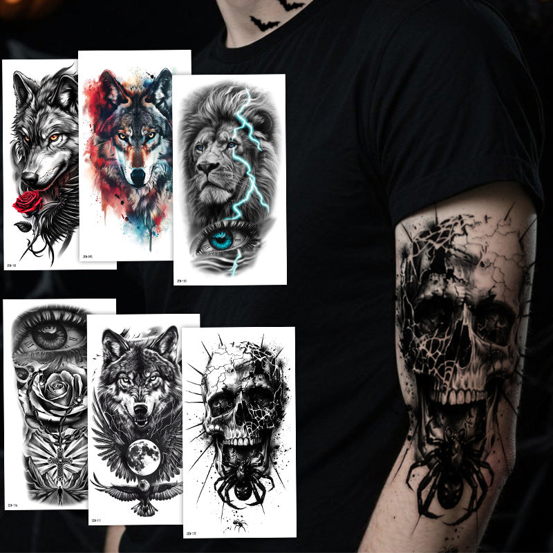 6 Sheets Temporary Tattoos for Women and Men Body Arm Back, Realistic Waterproof