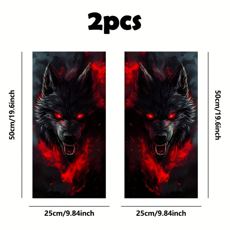 2PCS Animal Background Car Stickers Protective Stickers