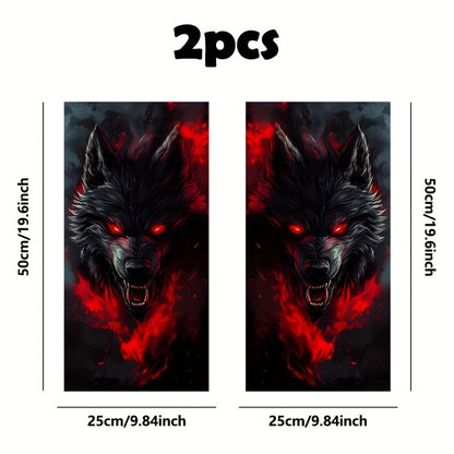 2PCS Animal Background Car Stickers Protective Stickers