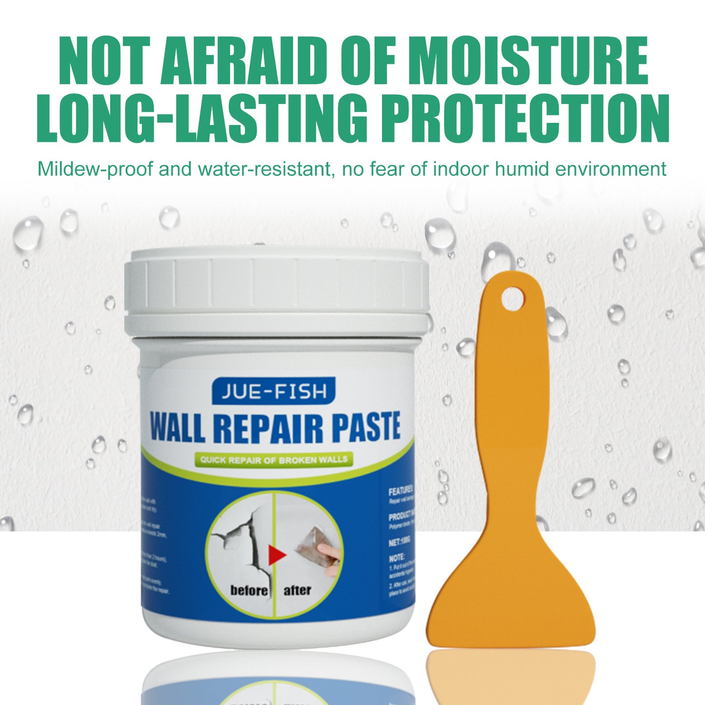 Wall Repair Paste, Crack Patch Filler for Stain Scratch Damage Restoration