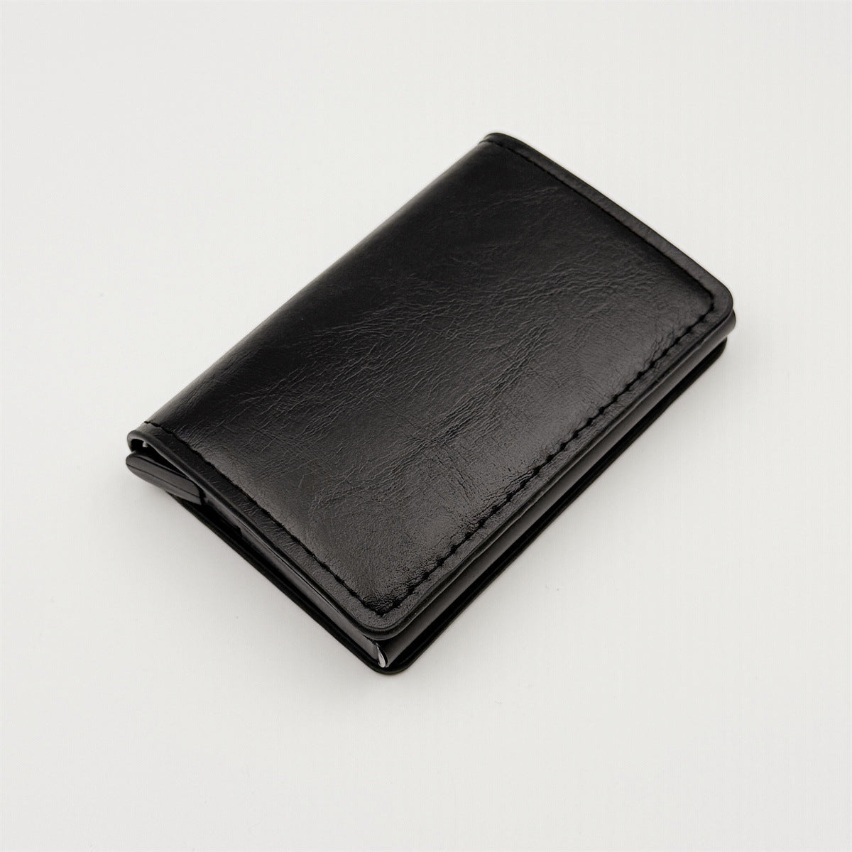 Wallet for Men, Simple Credit Card Holder, RFID Barrier, Pop-Up Business Card Box