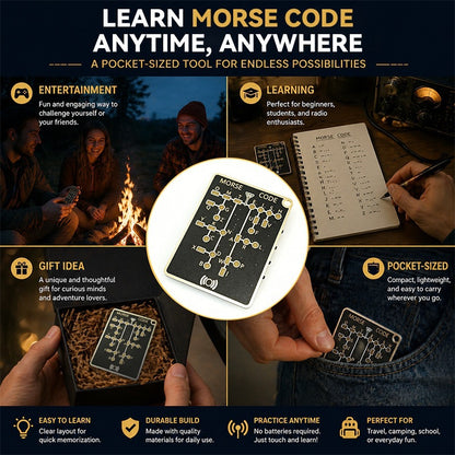 Morse Code Trainer Card Pro (LED Edition)