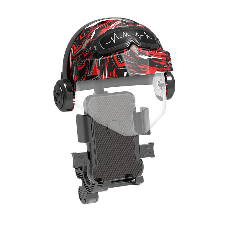 Motorcycle Phone Mount with Sunshade Clamp for Rearview Mirror Phone Holder for Smartphones
