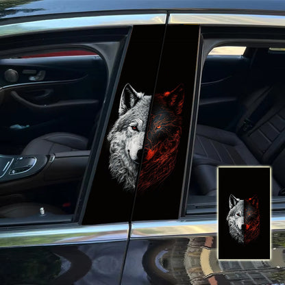 2PCS Animal Background Car Stickers Protective Stickers
