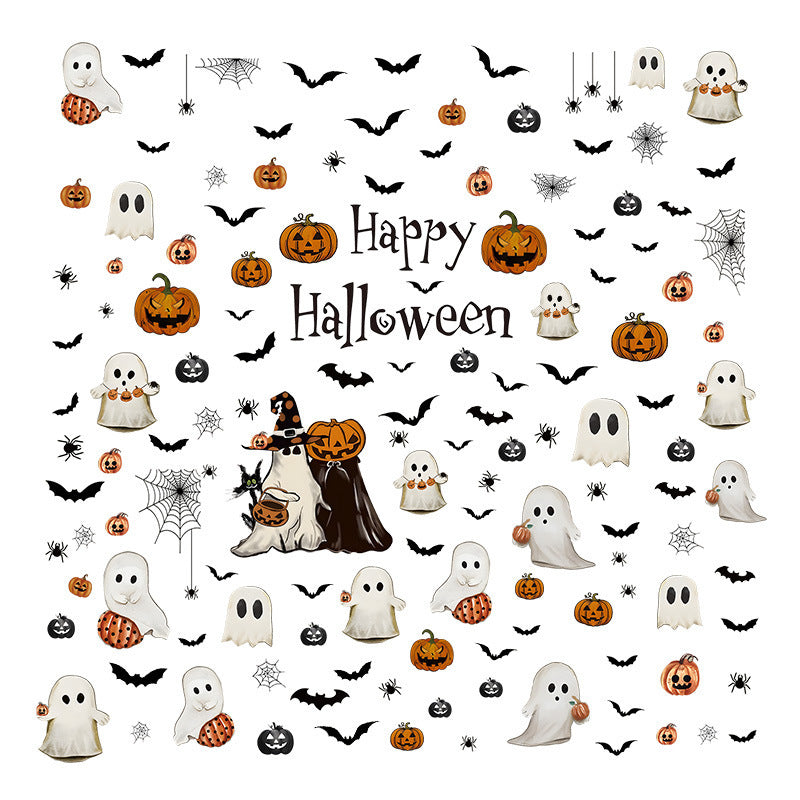 137 Pcs Halloween Window Decorations, Halloween Window Clings, Double Sided Reusable Static Stickers