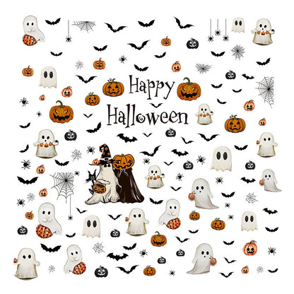 137 Pcs Halloween Window Decorations, Halloween Window Clings, Double Sided Reusable Static Stickers