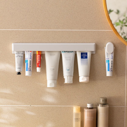 2 Pcs Toothpaste Facial Cleanser Wall-mounted Clip Storage