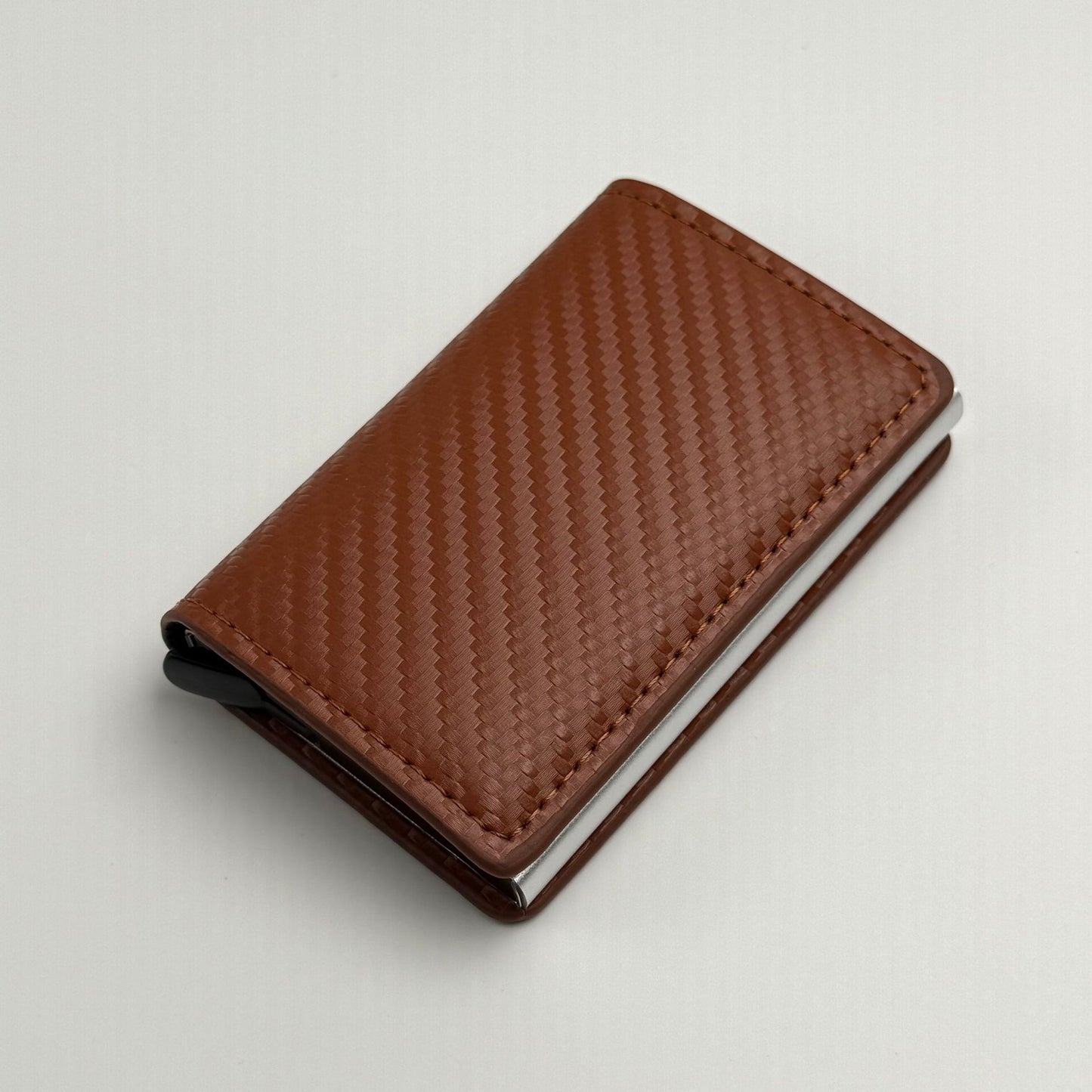 Wallet for Men, Simple Credit Card Holder, RFID Barrier, Pop-Up Business Card Box