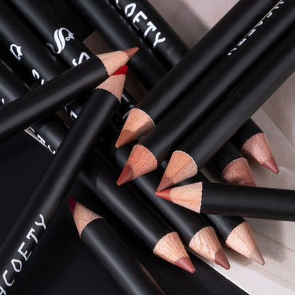 12 Colors Matte Lip Liner Set,Premium Waterproof Smooth Lip Pencils