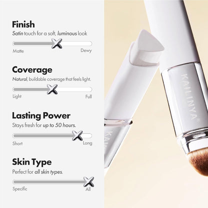 Color Changing Foundation Stick, Cover Cream Stick V, Dual-Ended with Detachable Brush