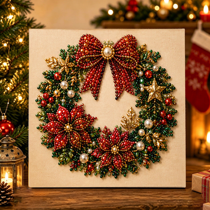 DIY Christmas/Halloween Pearl Art Kit , 10x10 Inch, Spooky Cute 3D Diamond Painting Crafts