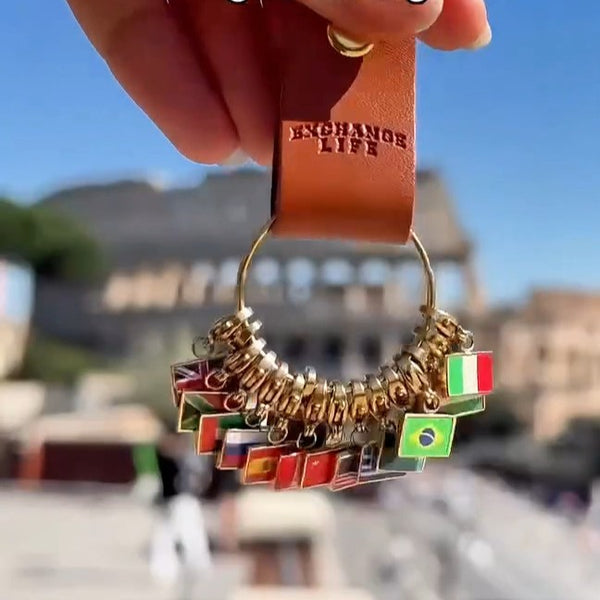 DIY Keychains Featuring National Flags From Around The World Keyrings Included)