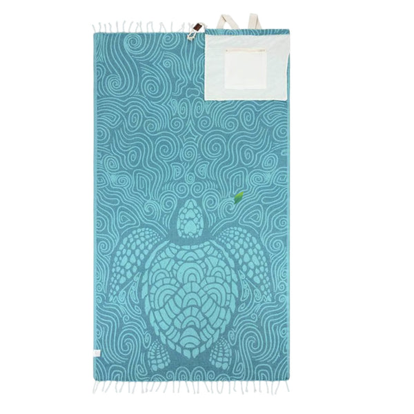 2-in-1 Convertible Towel & Backpack with Inner Zip Pocket & Sand-Repelling Fabric