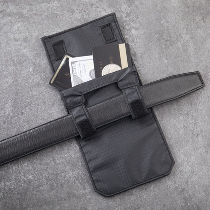 Black Tactical-Style Belt Pouch Quick Access Wallet
