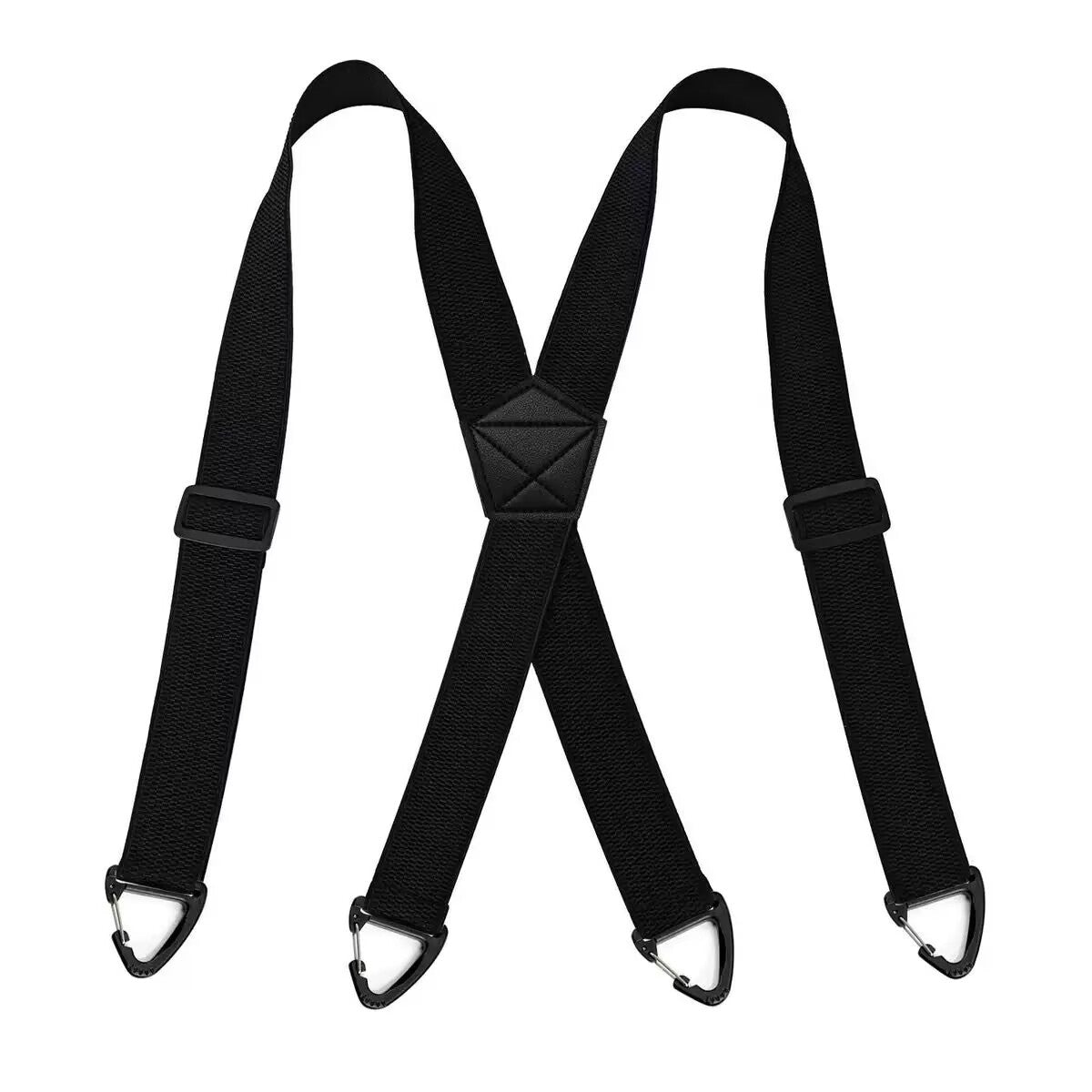 X Black Suspenders, Suspenders for Men, Adjustable Heavy Duty Suspender with 4 Snap Loop