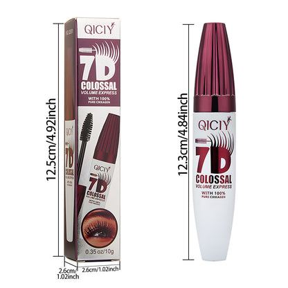 2Pcs 7d Colossal Mascara, Black Long-Lasting & Buildable Volume, Natural Length