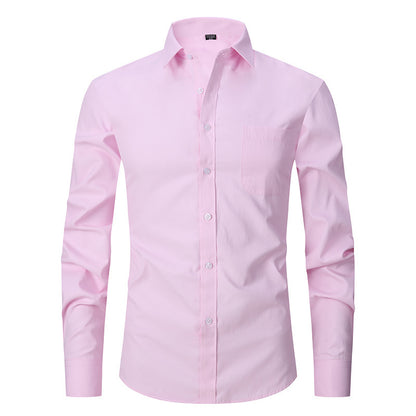 Men's French Cuff Dress Shirt Regular Fit Formal Business
