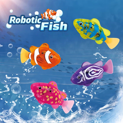 LED Swimming Robotic Fish Set — Interactive Light-Up Robotic Fish Toy, Suitable for Bathtubs and Pools