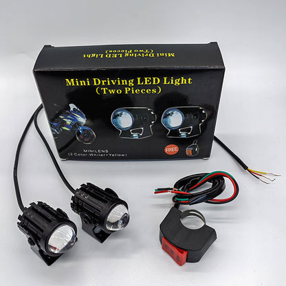 2Pcs Motorcycle Turn Signal Light Motorcycle Accessories Truck Car Auxiliary Additional Mini Projector