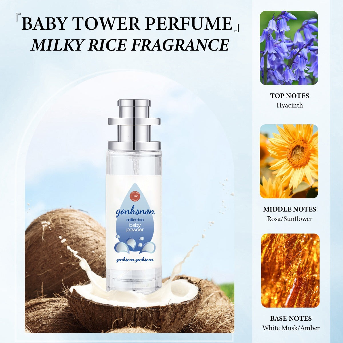 Baby Perfume, Perfumes Powder, Fresh and Light Fragrance