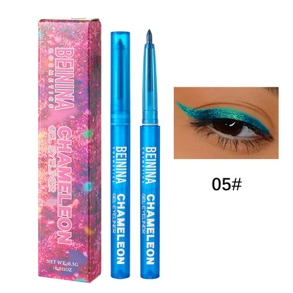 6pcs Melt-On Eyeliner Smooth Metallic Multichrome, Waterproof, Long-Lasting