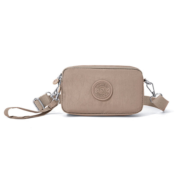 Small Casual Crossbody Bags Triple Zip Clutch Wallet Waterproof Lightweight