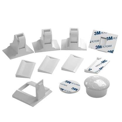 4Pcs Cabinet Locks Kit- 1 Key Included, Adhesive Installation No Drilling