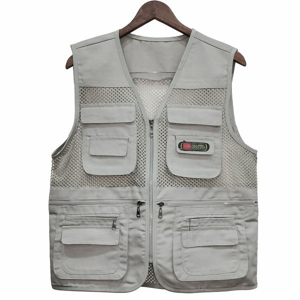 Unisex Mesh Breathable Fishing Vest, Multi-Pockets Photography Travel Hiking
