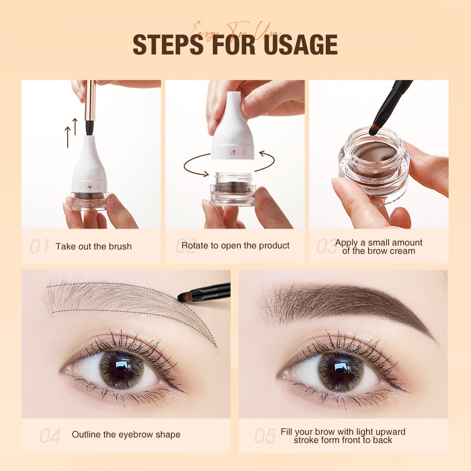 2Pcs Natural-finish Brow Mascara—Waterproof, Long-lasting, and Smudge-proof.