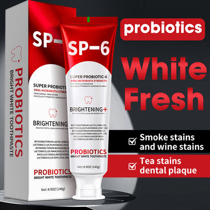 2Pcs SP-6 Probiotic Whitening Toothpaste with 6 Probiotics for Teeth Whitening/Brightening, Enamel-Safe
