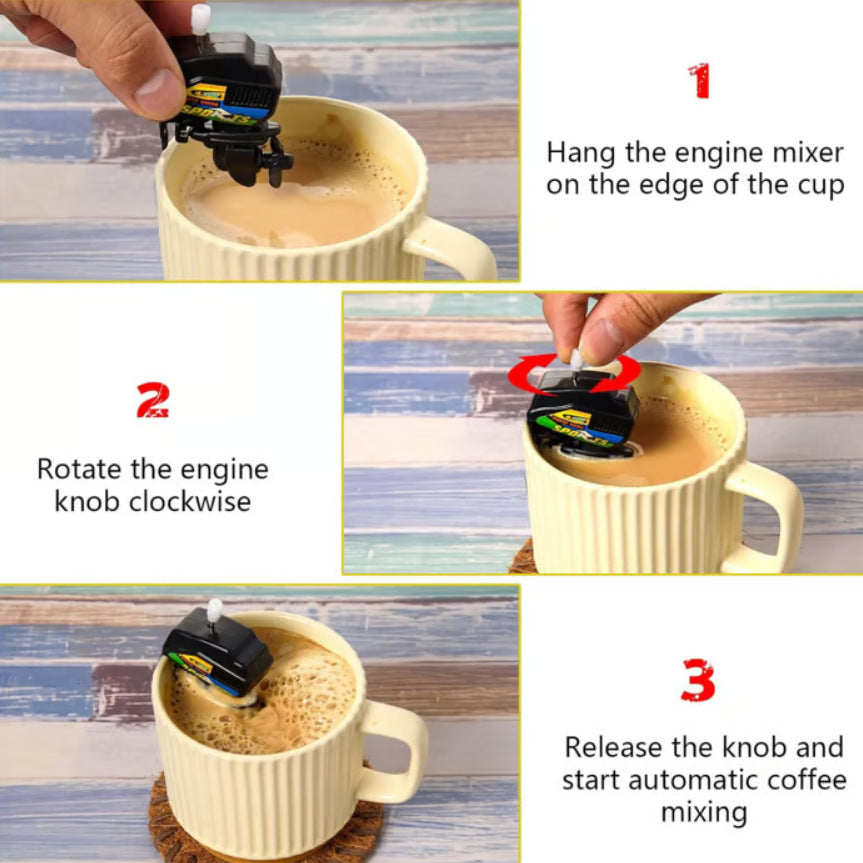 2Pcs Coffee Boat Motor Mixer, Electric Drink Stirrer for Glasses & Mug