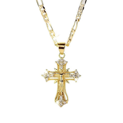 Cross Pendant Necklace with Sparkling Accents for Thanksgiving Graduation Gifts and Daily Wear