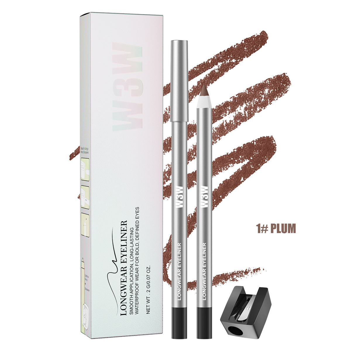 2Pcs Waterproof Gel Eyeliner Stick - Flawless, Ultra-Smooth Creamy Glide
