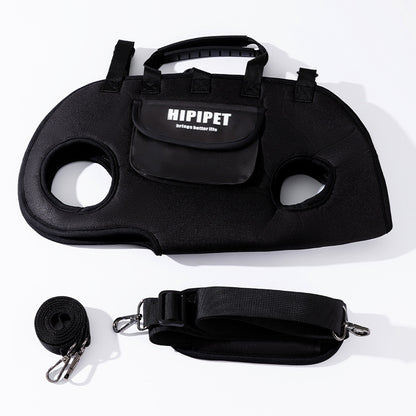 Dog Lift Harness,Adjustable Crossbody Shoulder Strap Cat Carrier Sling with Side Storage Pocket & 120cm Leash