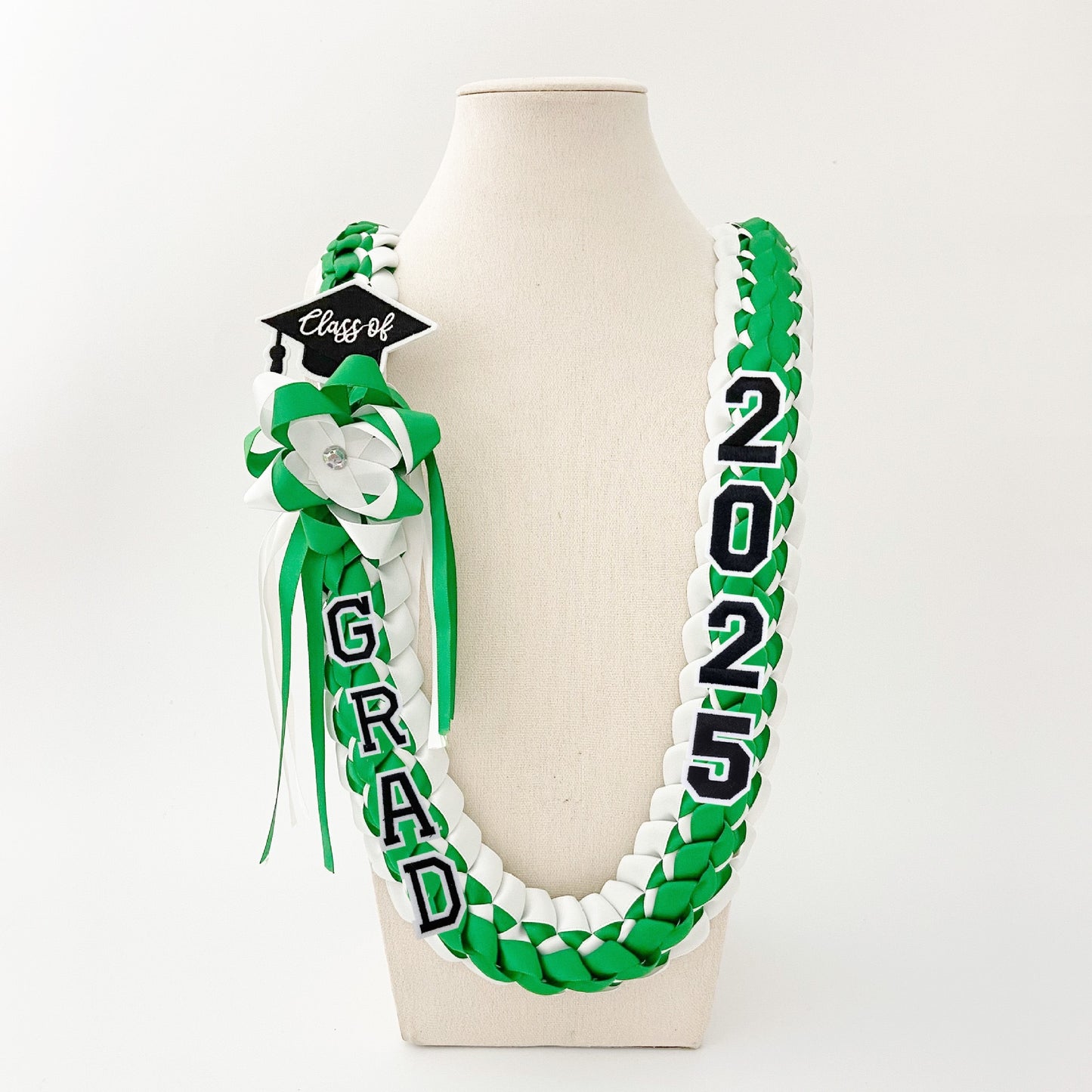 2026 Graduation Lei Set - Two-Tone Braided Ribbon with Honor Cord