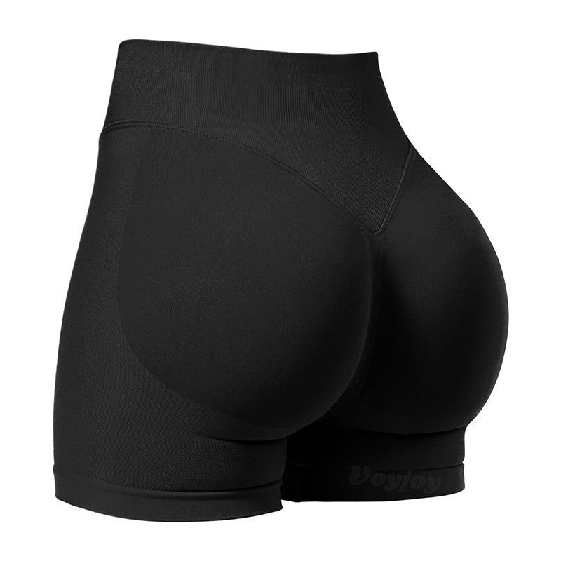 Waisted Butt-Lifting Scrunch Gym Shorts for Women -  Seamless Spandex Booty Shorts