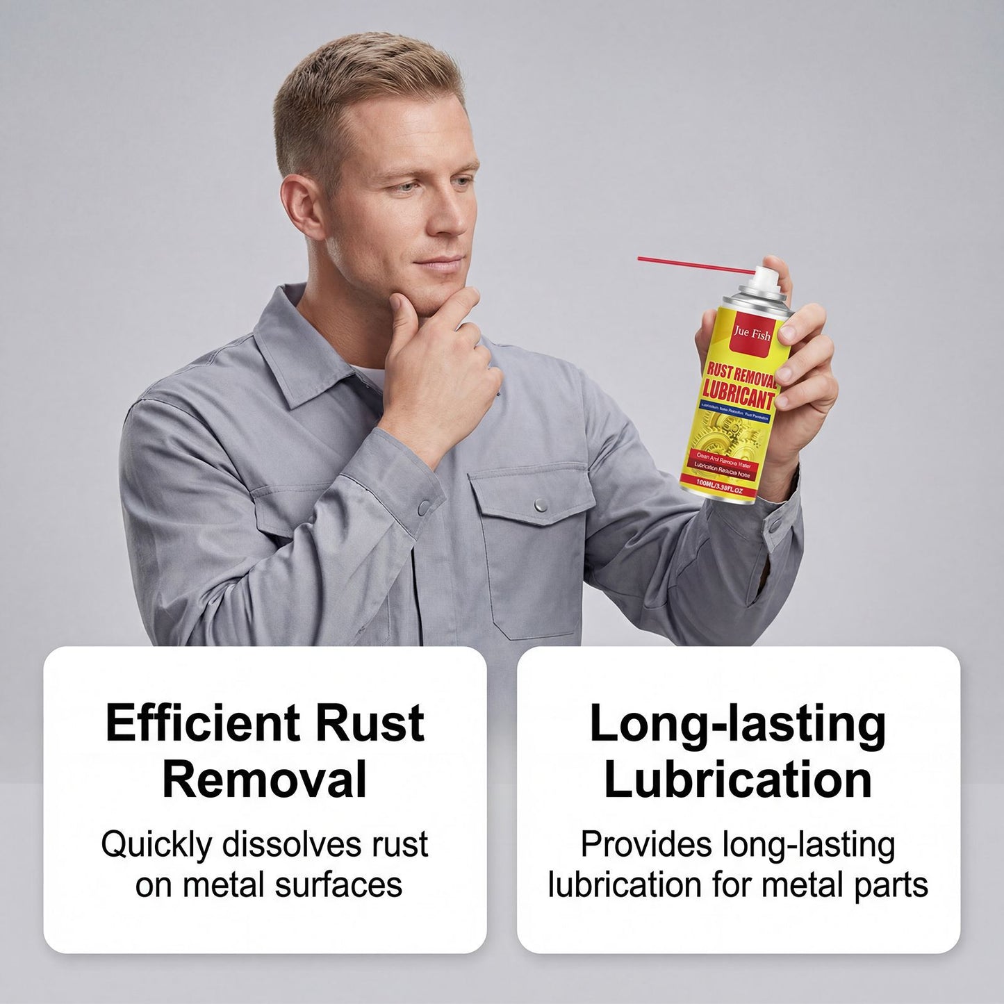 Anti-Rust Lubricant Spray & Rust Remover for Metal, Multi-Purpose Penetrating Oil