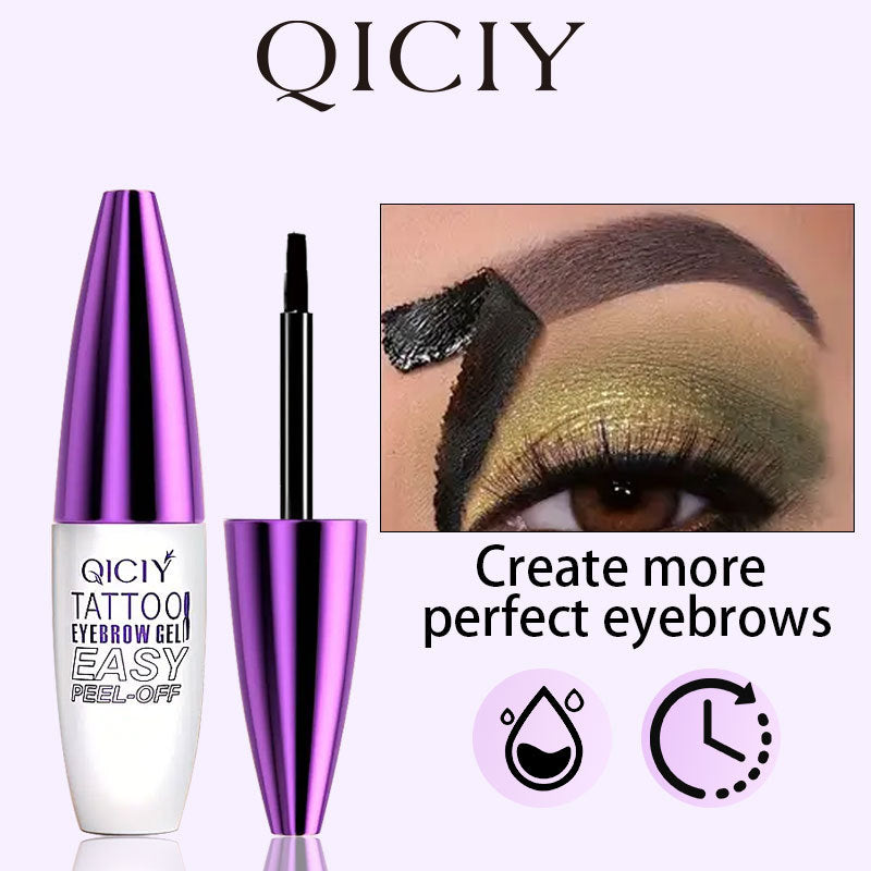 4Pcs Easy Tatoo Eyebrow Gel Peel off - Semi-Permanent Tattoo Eyebrow Tint Kit Waterproof Long