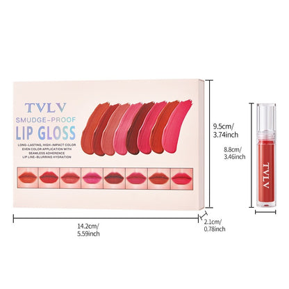 8-Piece Velvet Matte Lip Gloss Set – Waterproof, Long-Lasting & Moisturizing