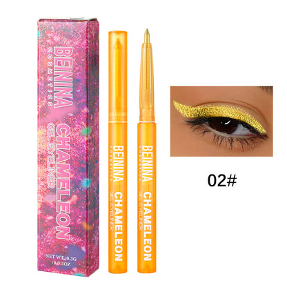 6pcs Melt-On Eyeliner Smooth Metallic Multichrome, Waterproof, Long-Lasting
